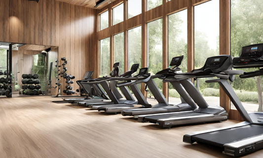 wooden finishes in a modern gym interior